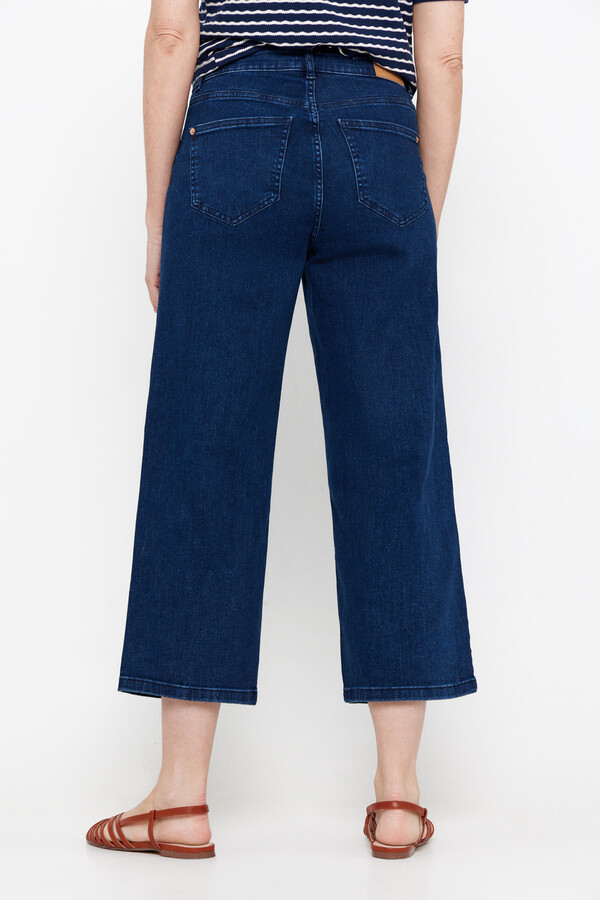 Cortefiel Jeans fit palazzo crop Azul