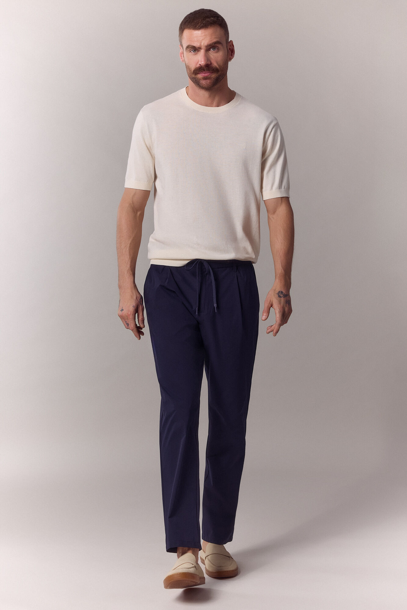 OOTO T-shirt camisola premium manga curta em algod&atilde;o Ecru