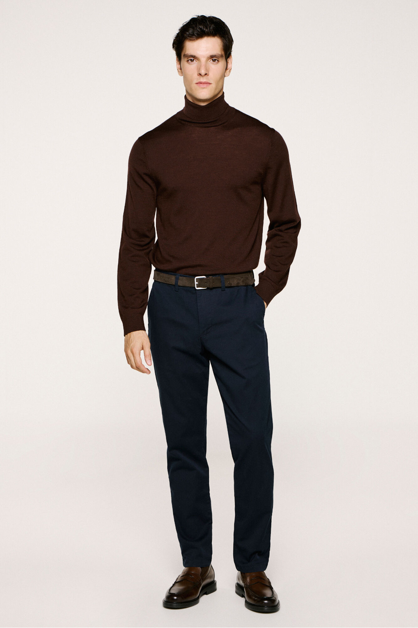 Selected Cal&ccedil;a cal&ccedil;as chino slim fit feita de algod&atilde;o org&acirc;nico 