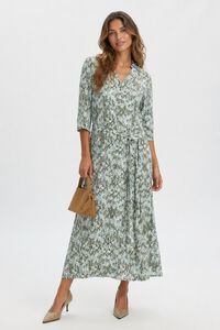Selected Vestido comprido estampado