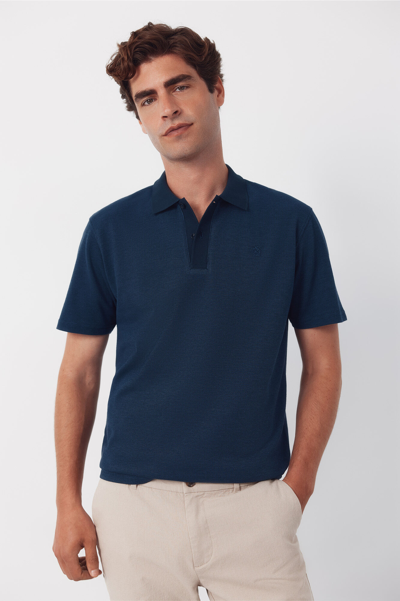 Cortefiel Textured polo shirt