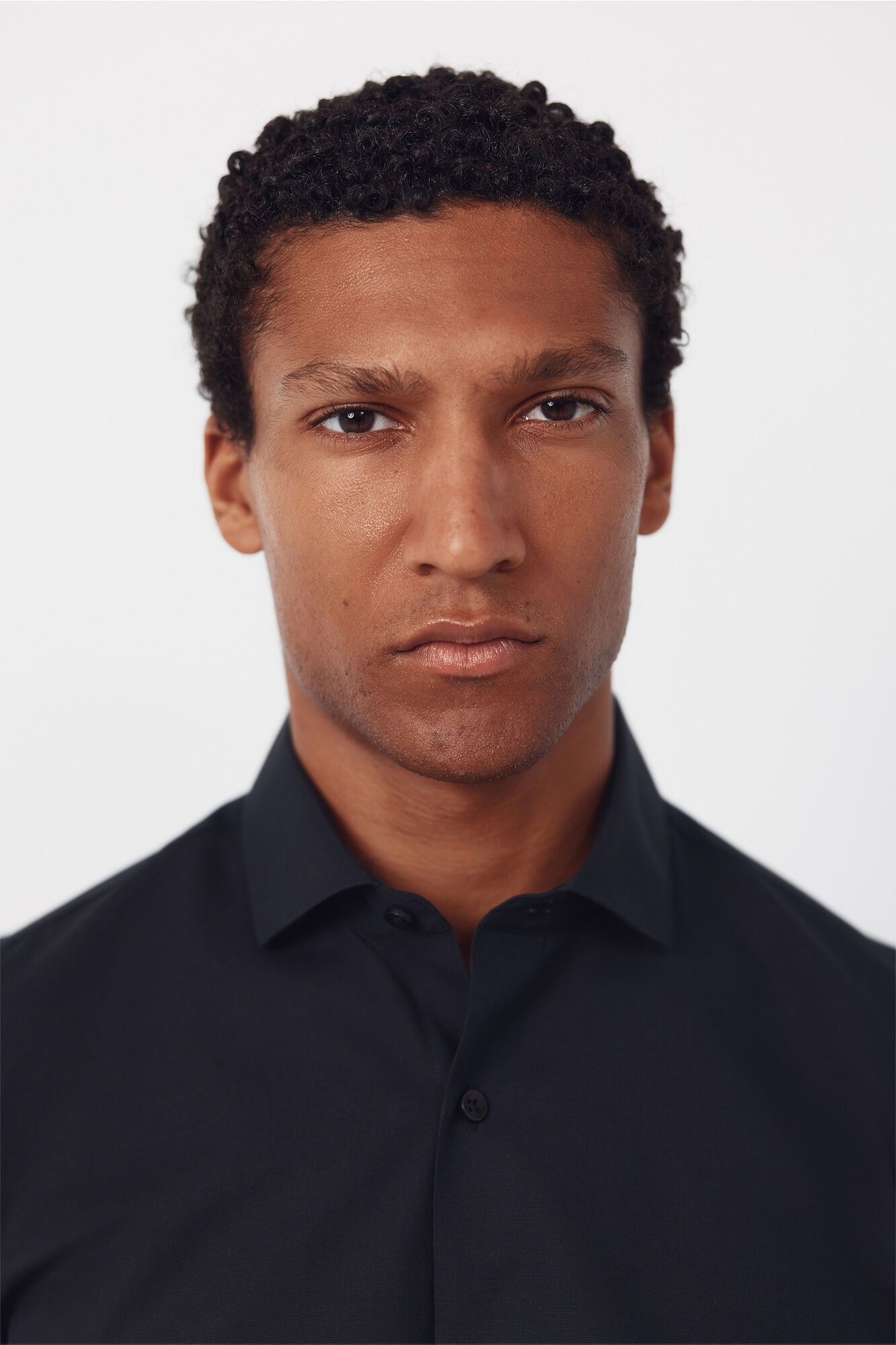 Cortefiel Slim fit easy-iron ottoman dress shirt Black