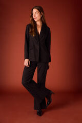 Slowlove Blazer entallada de strass. Negro