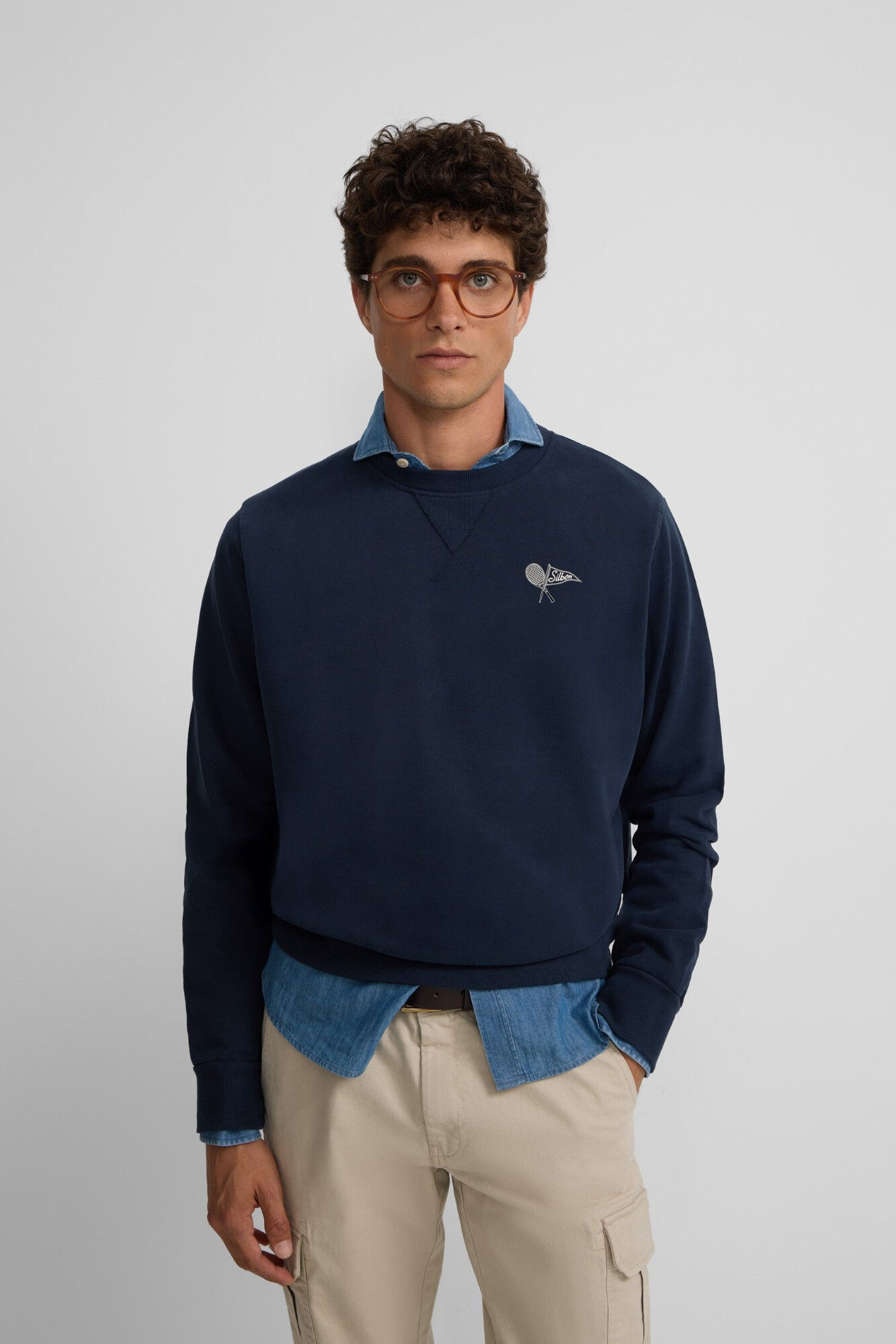 Silbon Sweatshirt do departamento de atletismo Azul