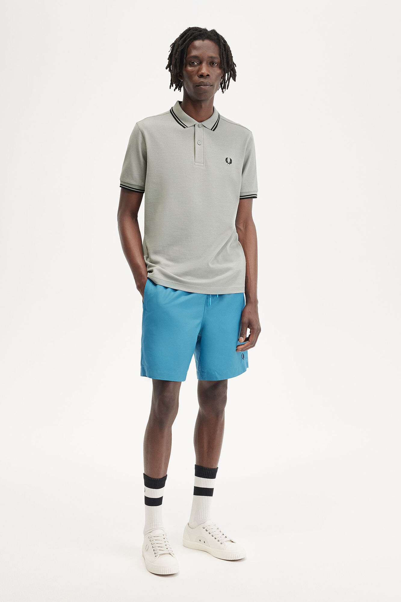 Fred Perry Polo manga corta Gris