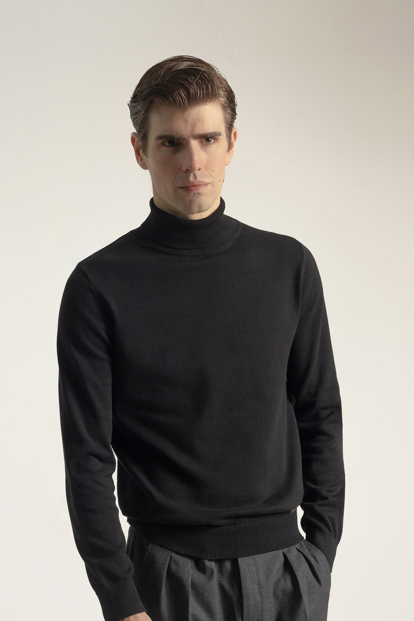 PuroEGO Camisola gola alta algod&atilde;o