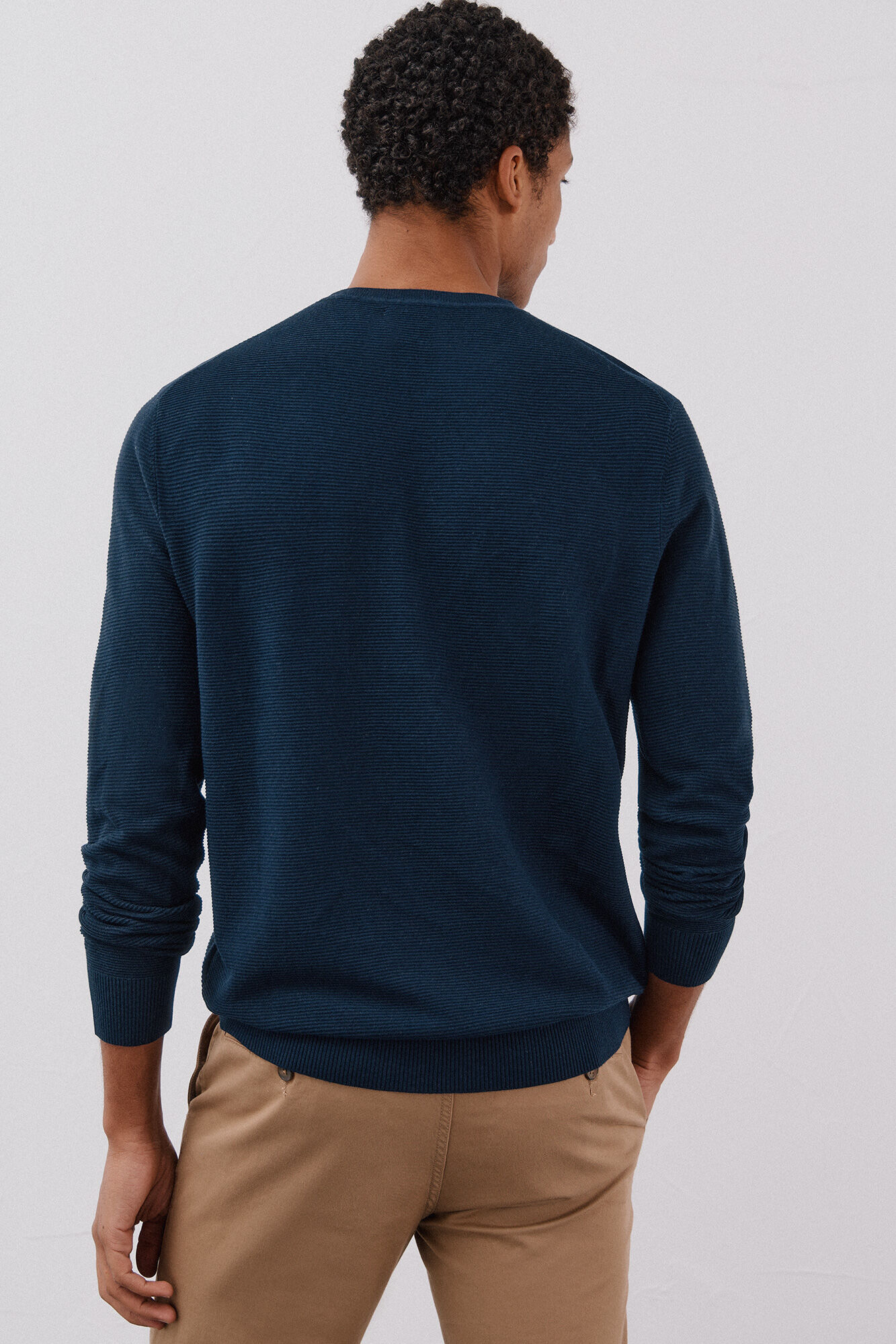 Cortefiel Fine knit jumper  Navy
