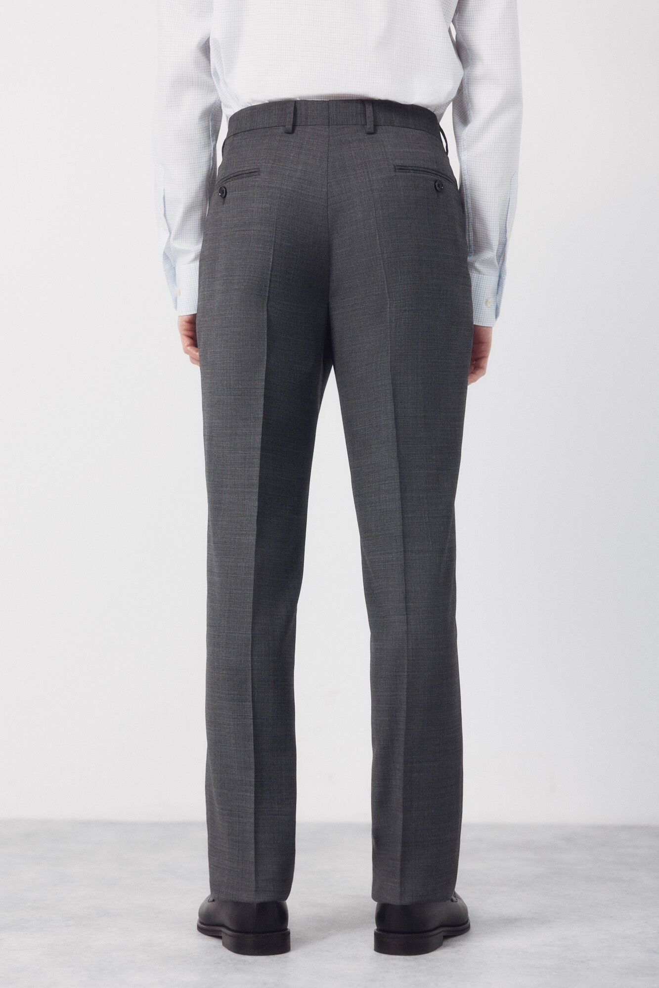Cortefiel Dynamic structured grey trousers Dark grey