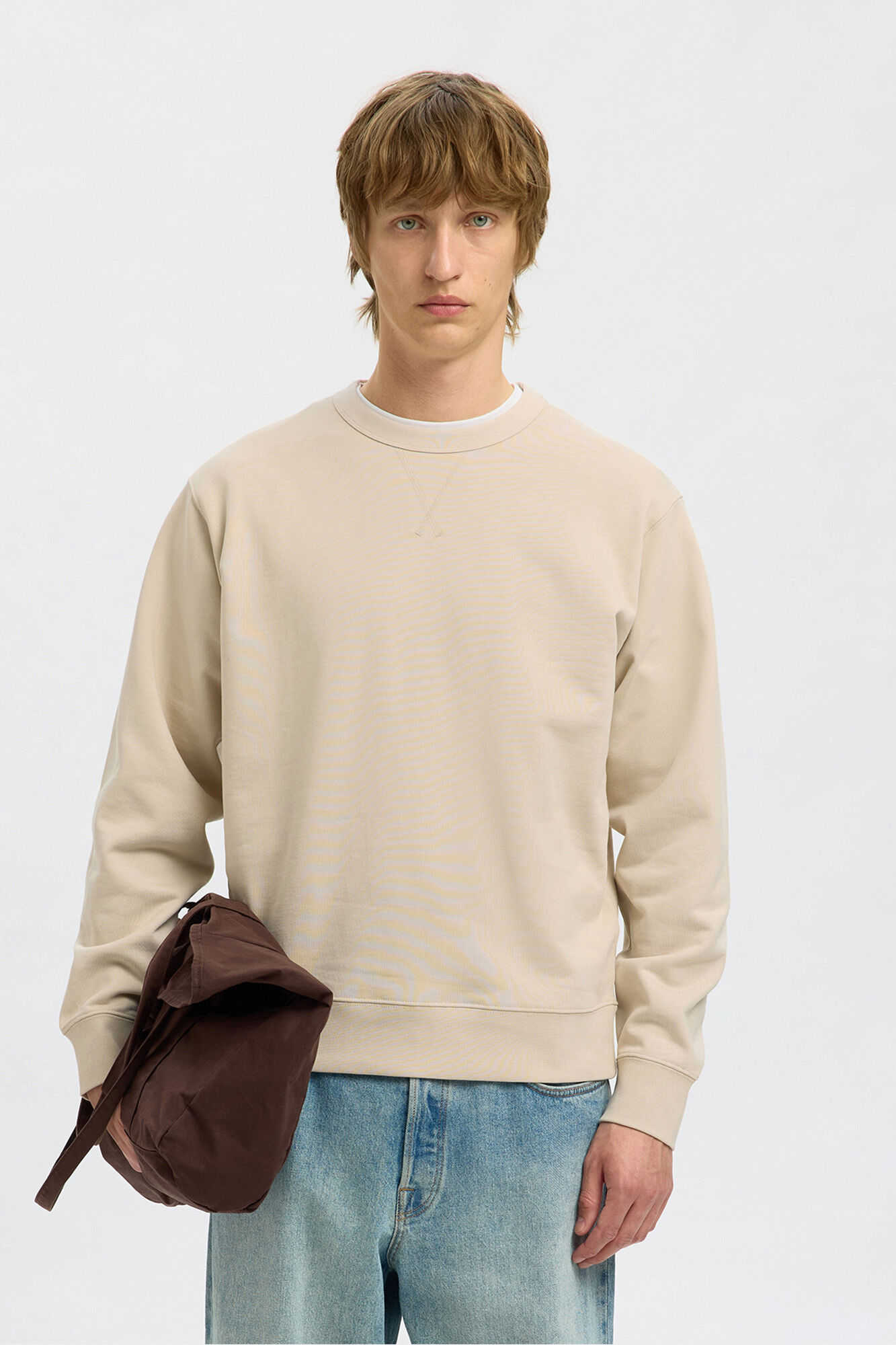 Selected Sweatshirt 100% organic cotton Beige