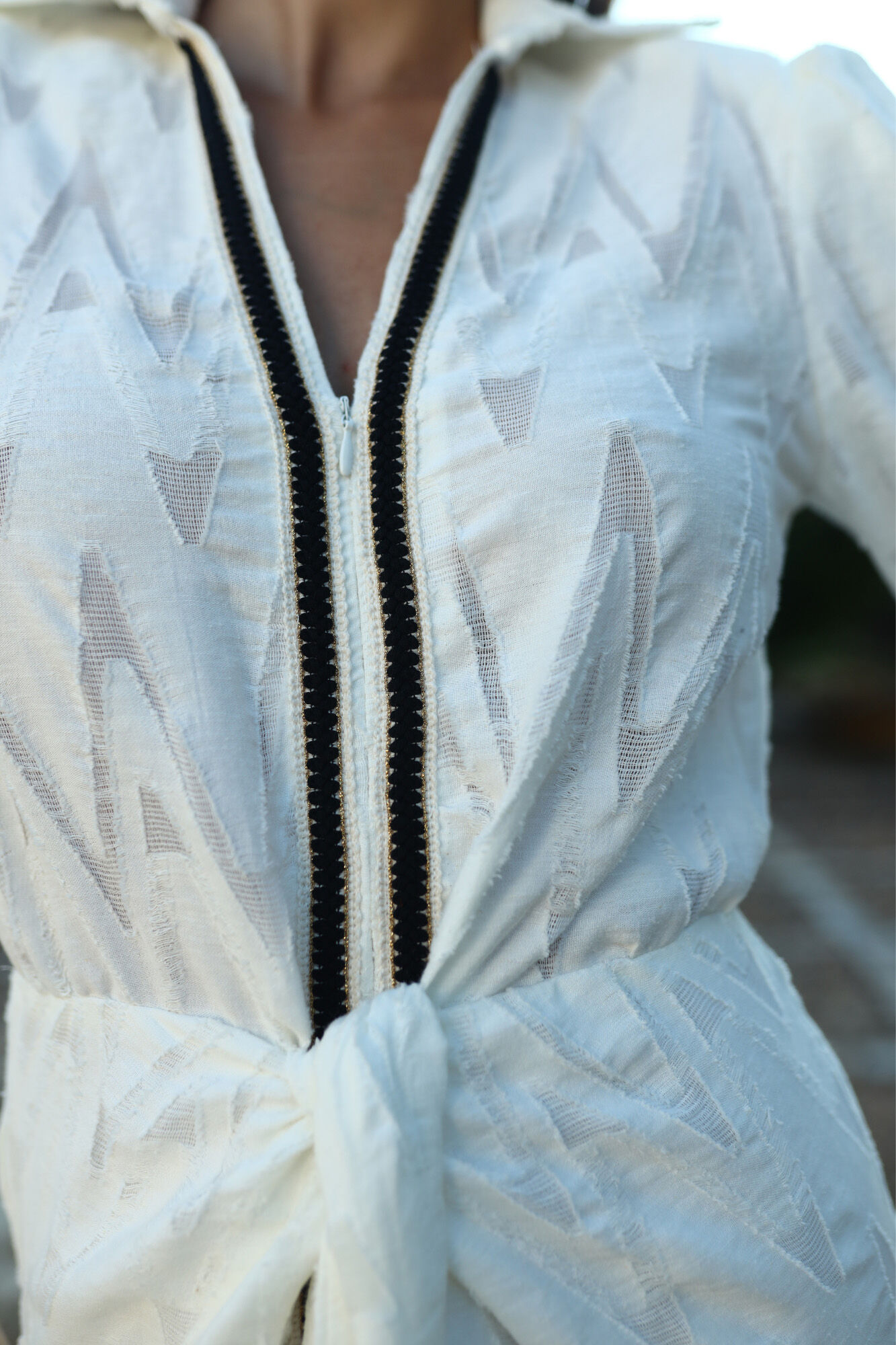 Panambi Vestido camisero con lazada