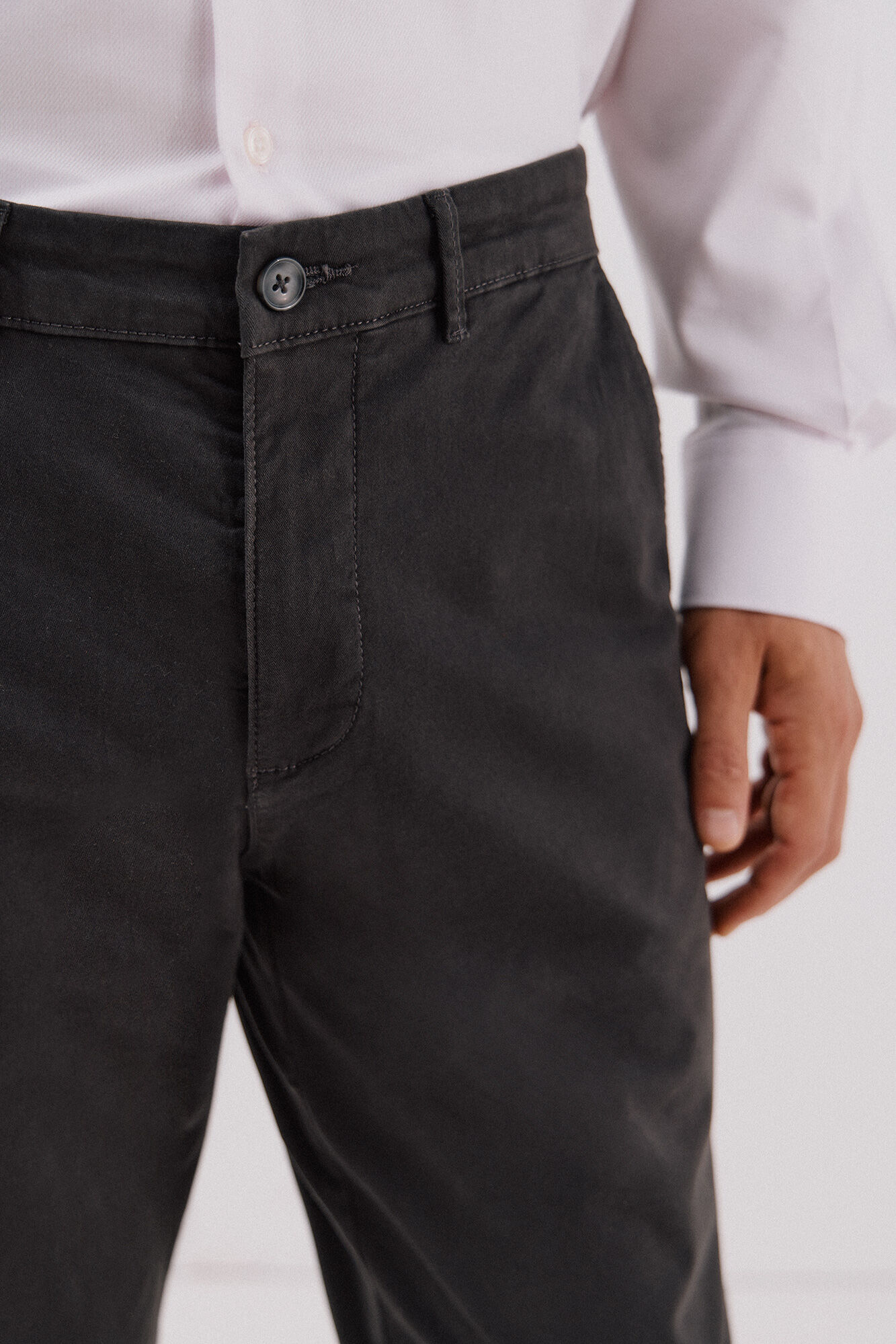 Cortefiel Regular fit chinos Dark grey