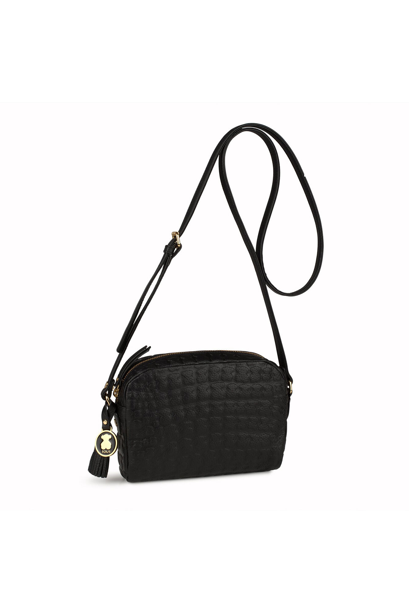 Tous Mala a tiracolo de pele preta Sherton Preto