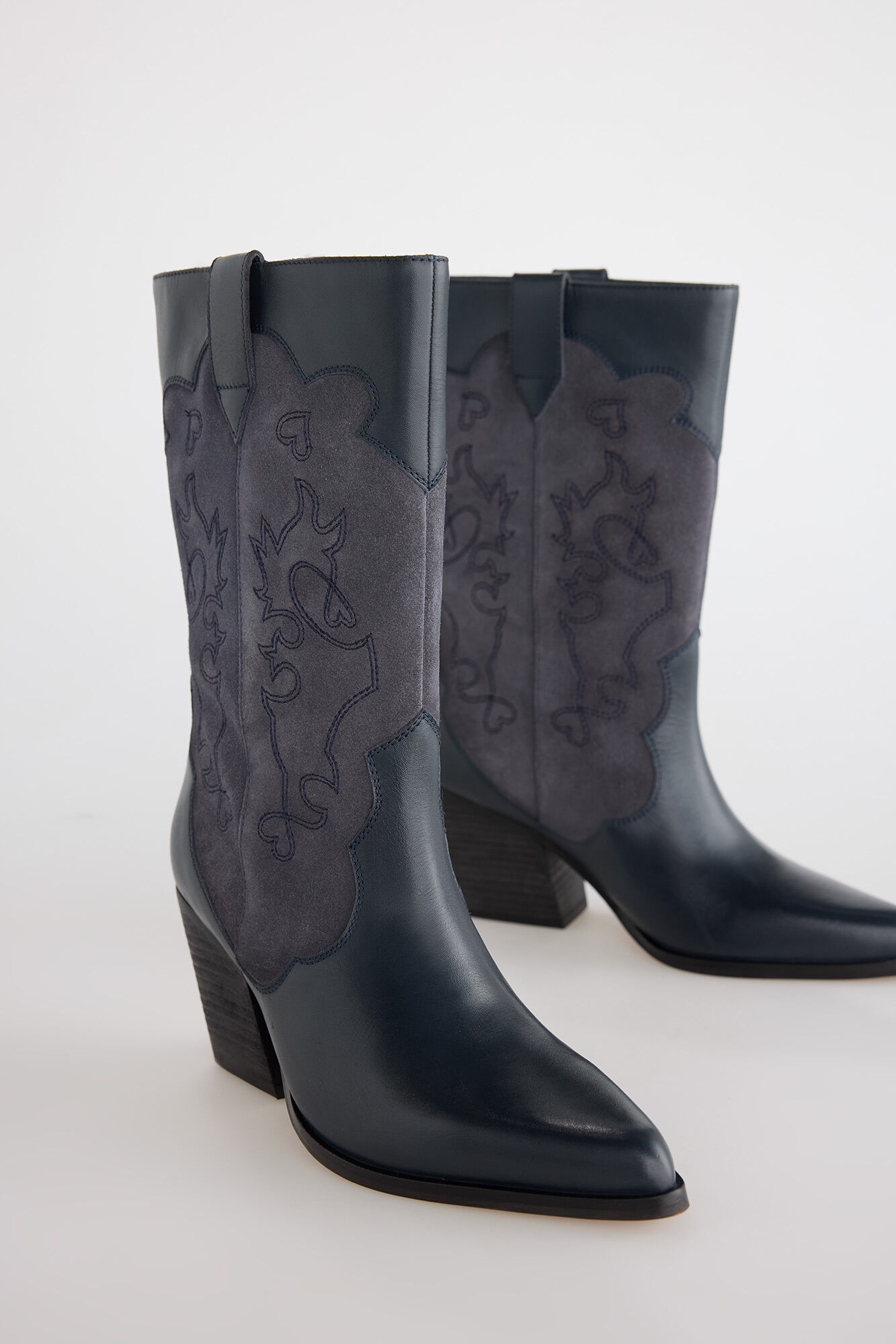 Slowlove leather and split leather boot Grey