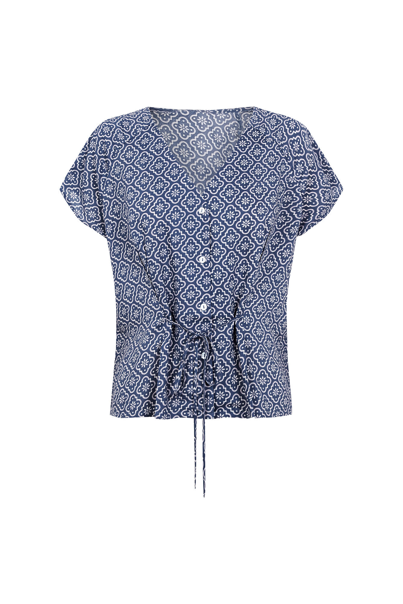 Cortefiel Printed blouse Printed blue