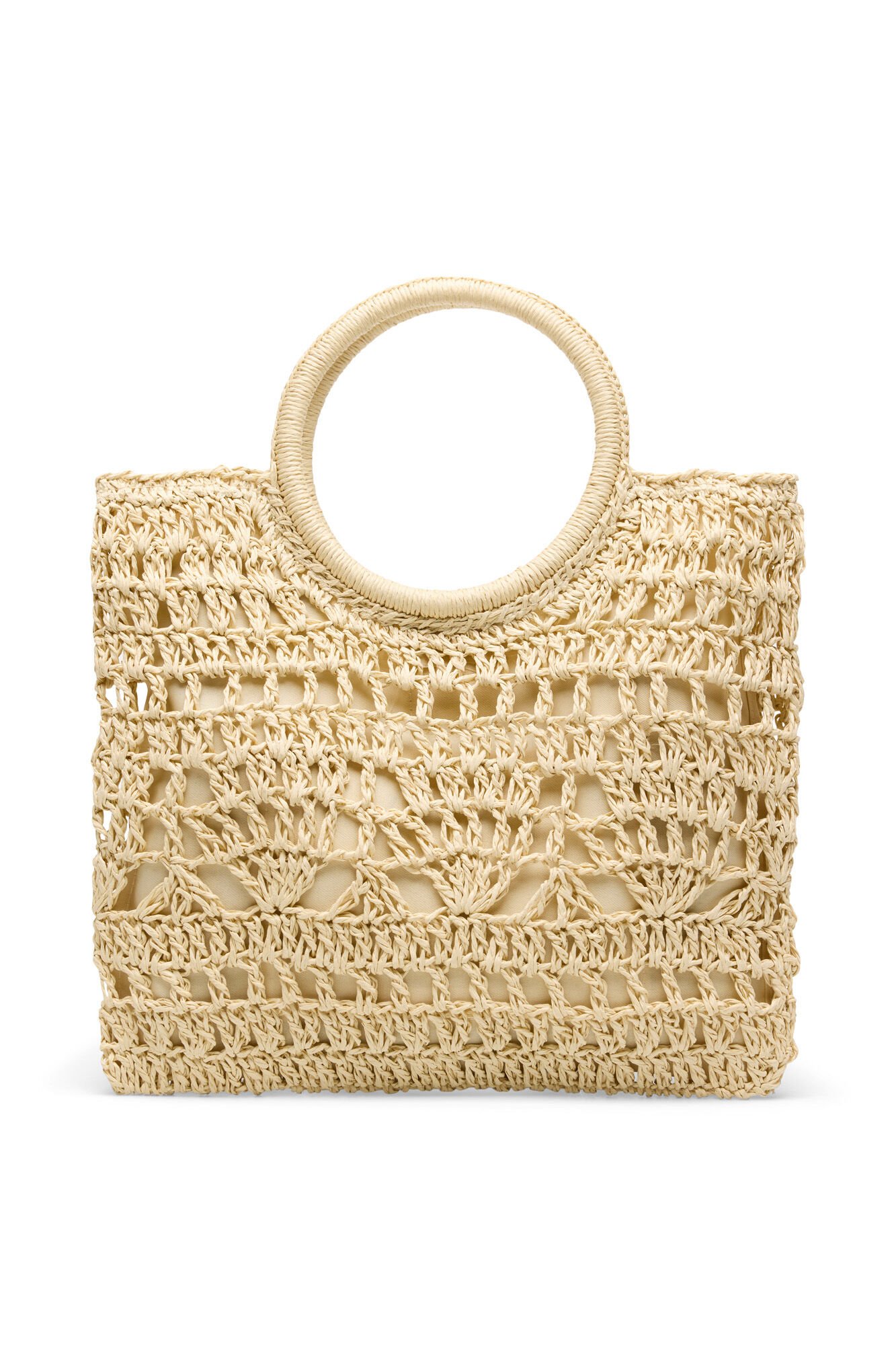 Cortefiel Raffia braided pouch