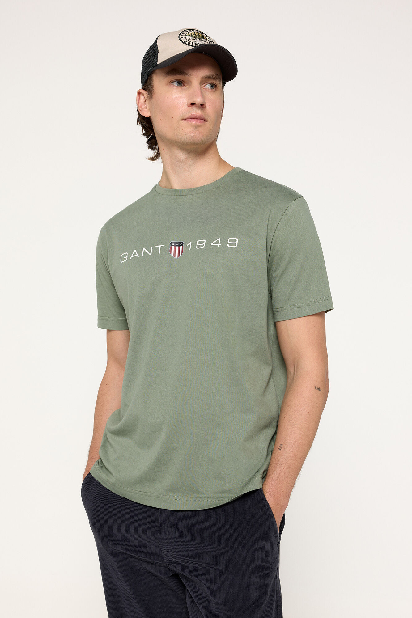 Gant T-shirt 100% algod&atilde;o Verde