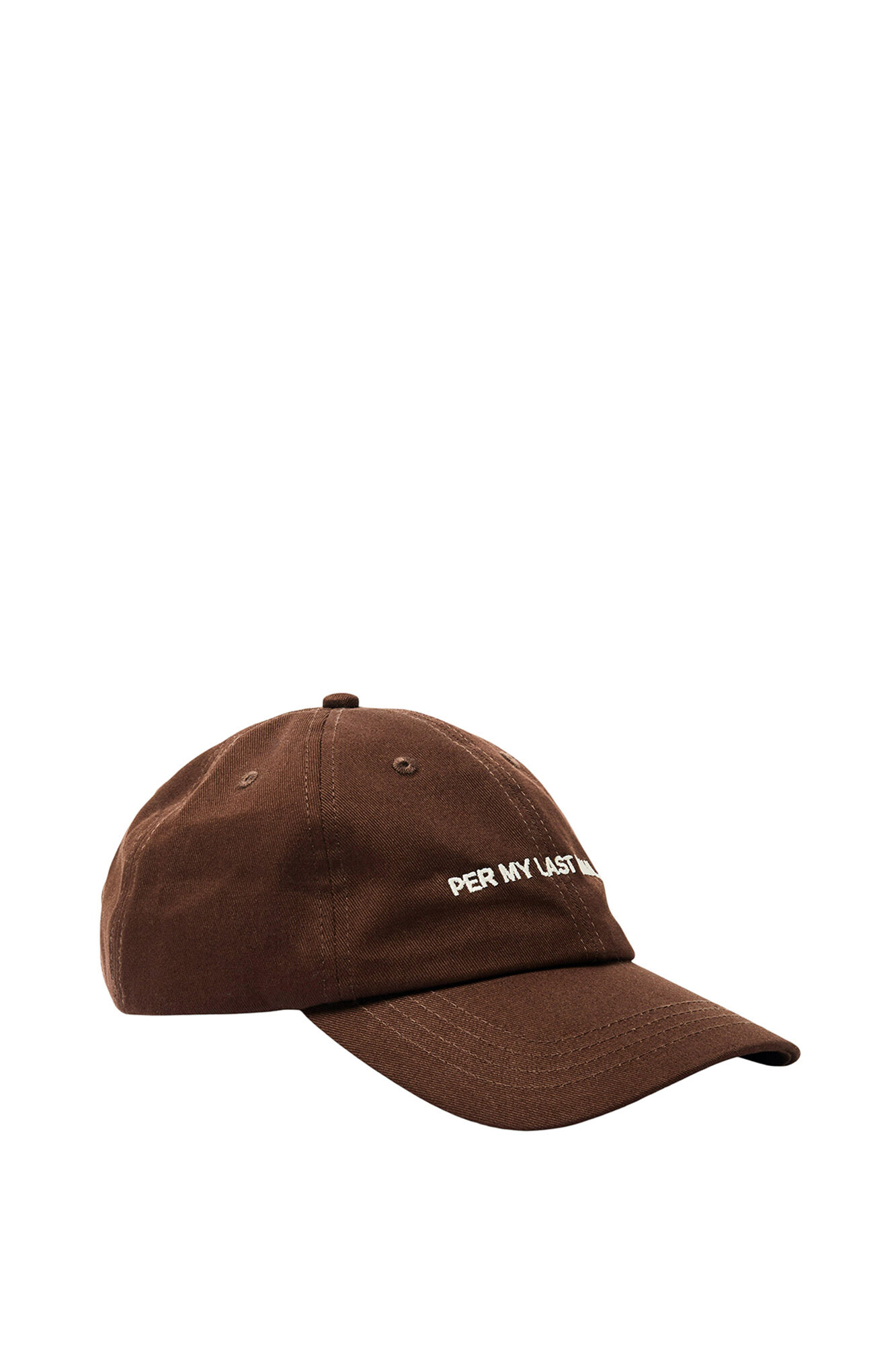 Selected Gorra con bordado 100% algod&oacute;n org&aacute;nico Marr&oacute;n