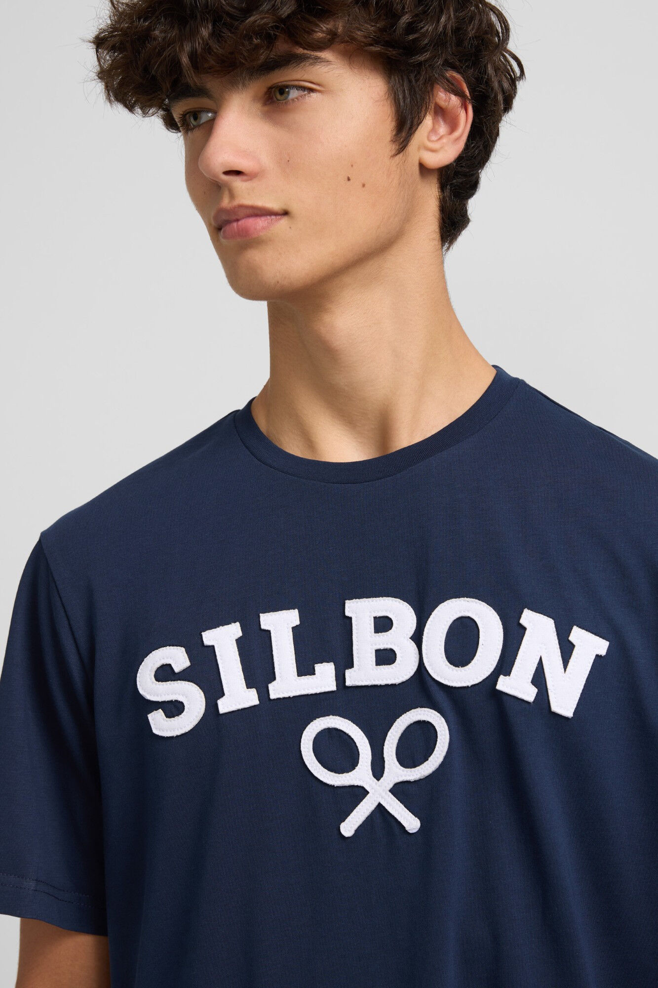 Silbon Silbon racket t-shirt stockings Navy