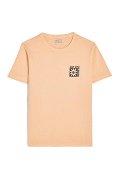 Cortefiel Camiseta estamapado logo OOTO Naranja