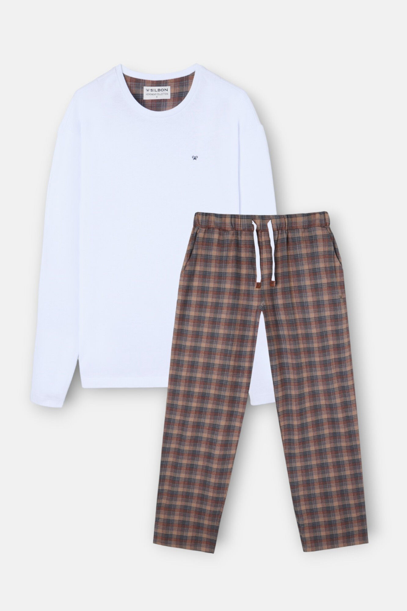 Silbon Pijama hombre cuadros tart&aacute;n