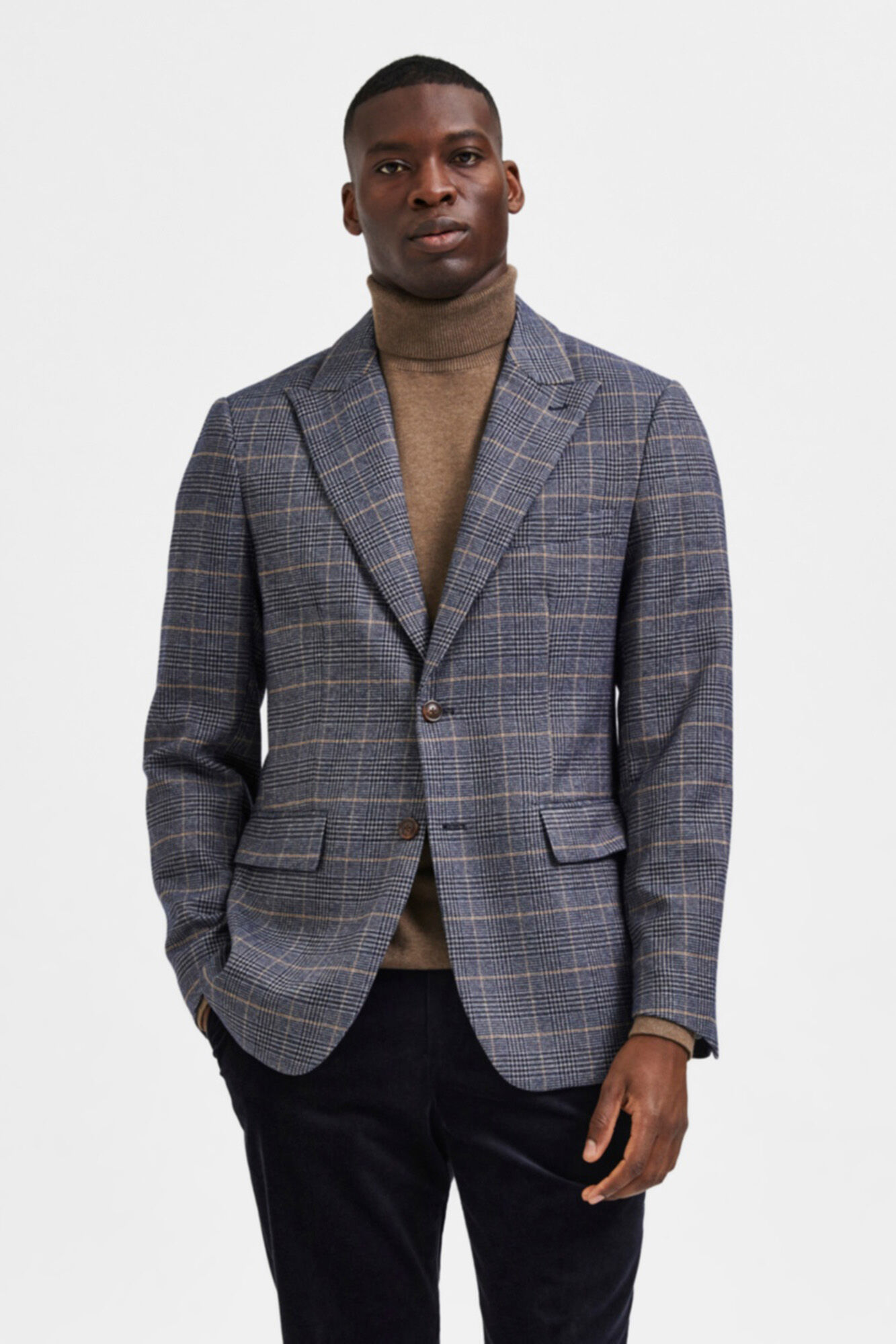 Selected Americana Slim cuadros Azul