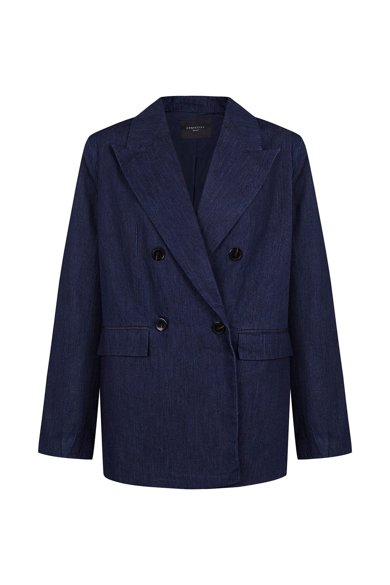Cortefiel Blazer jeans sob medida Azul