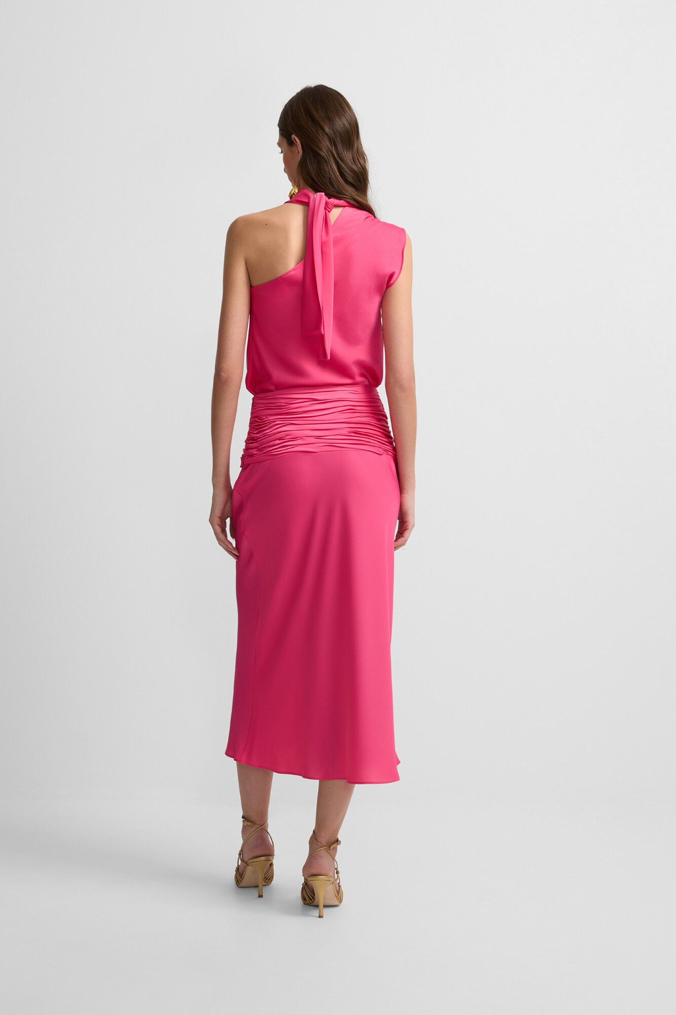 Silbon Saia midi cetim Subiu