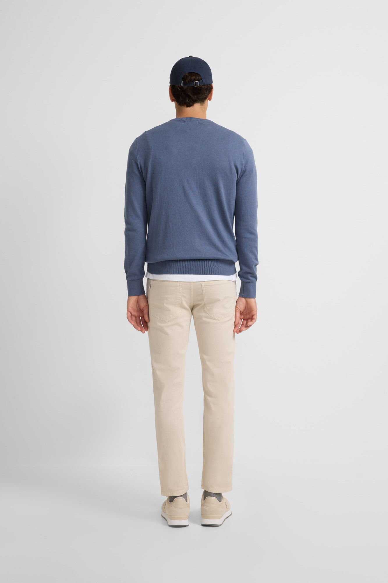 Silbon Jersey liso cuello redondo Azul