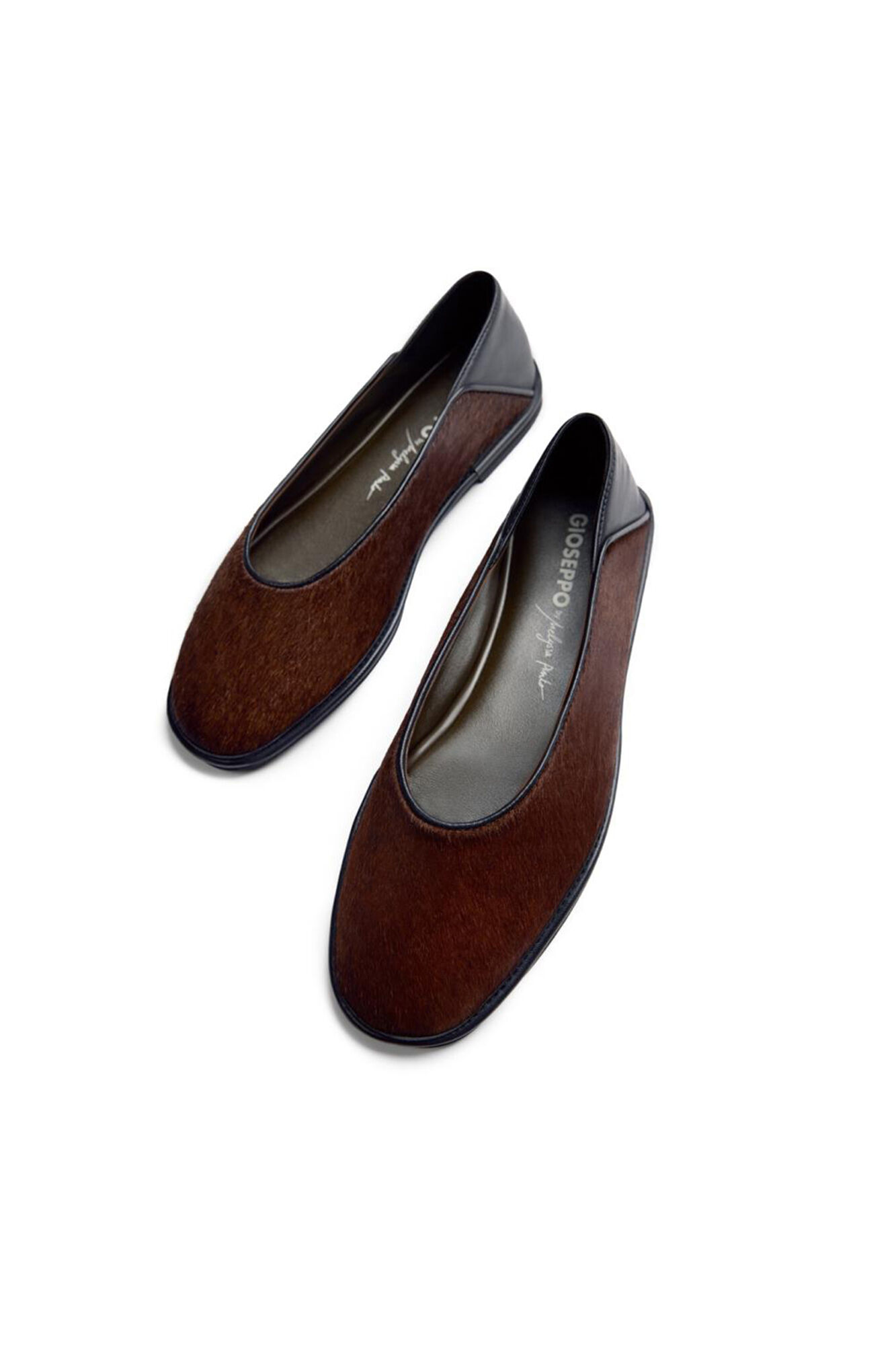 Gioseppo Leather ballet flats by Melyssa Pinto Brown