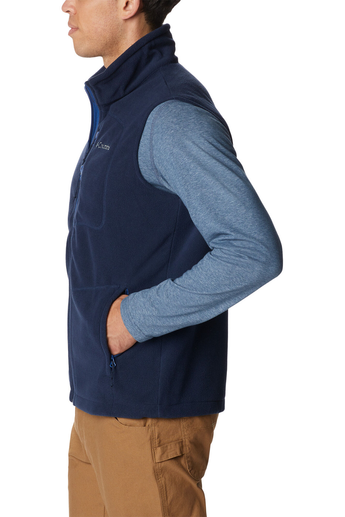 Columbia Chaleco de forro polar Columbia Fast Trek&trade; para hombre Azul marino