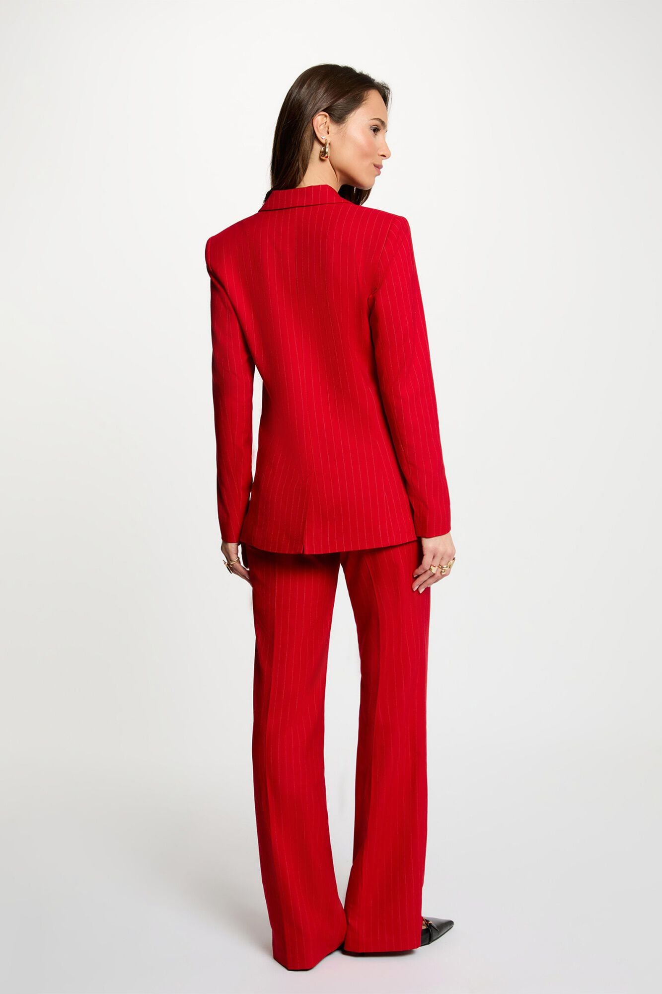 Morgan Cal&ccedil;a reta de cintura alta Vermelho