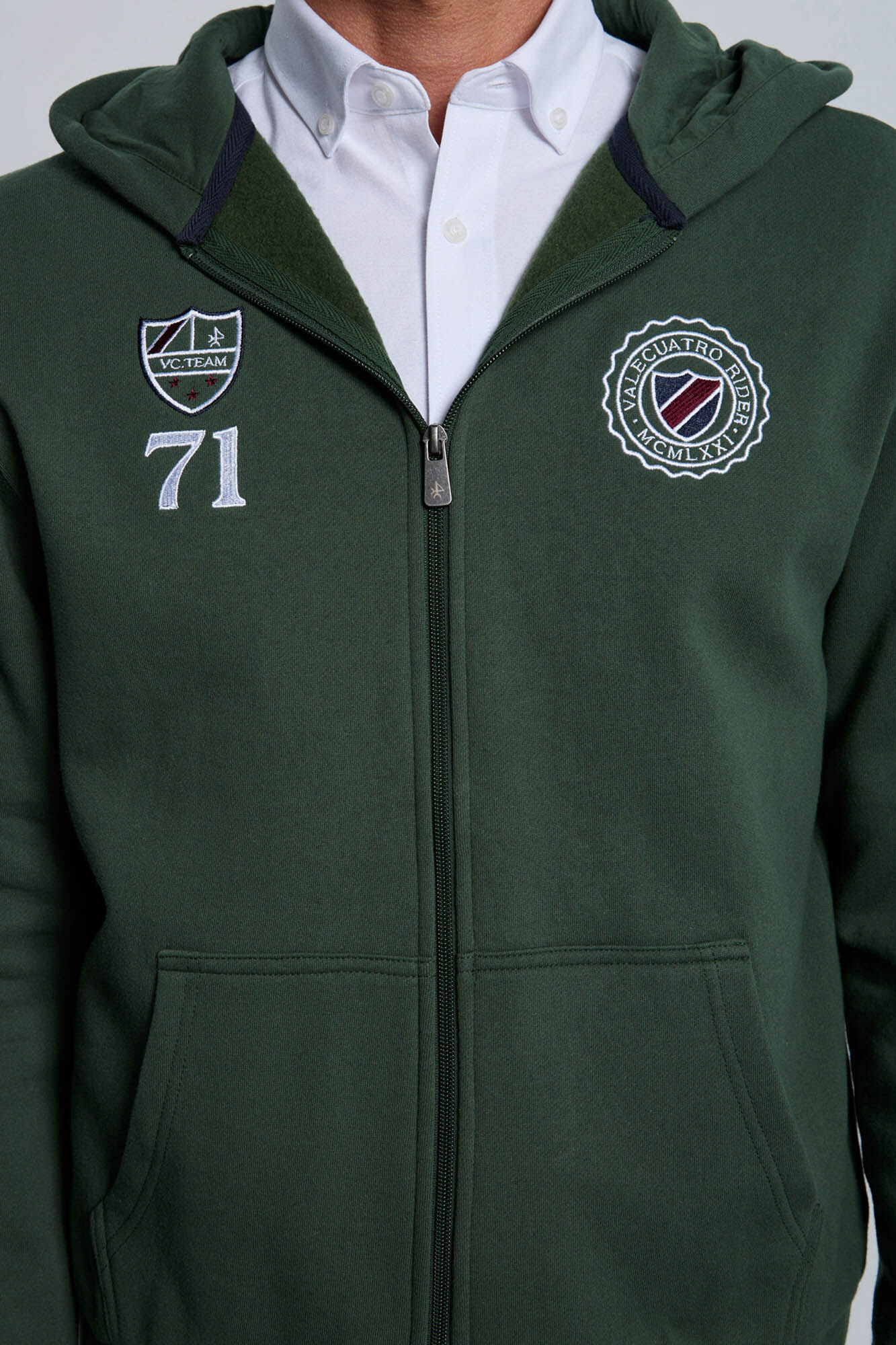 Valecuatro Moletom com sweatshirt e fecho-&eacute;clair verde Verde