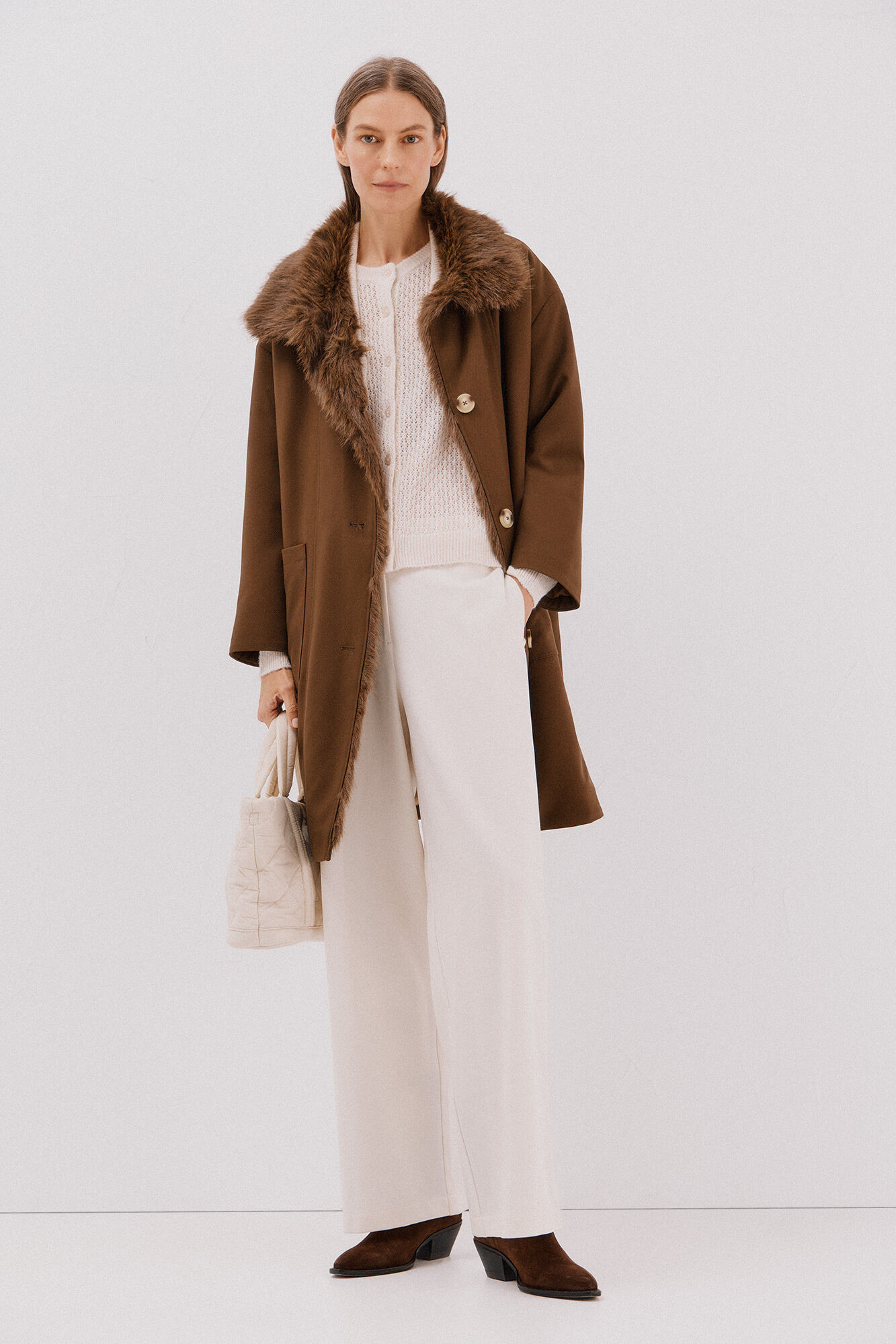 Parka with fur neck | Women's jackets | Pedro del Hierro