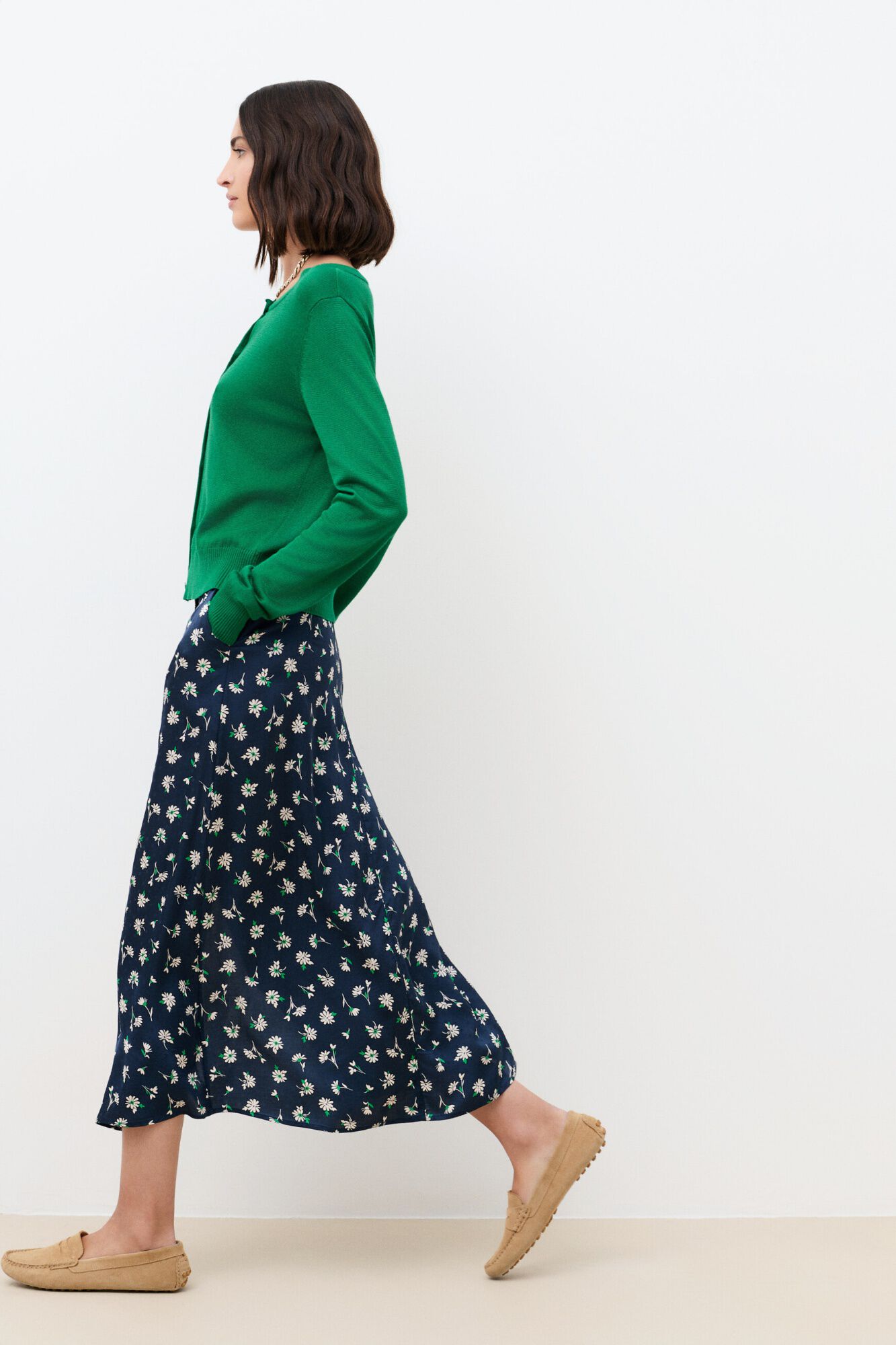 Caroll Jdiane long skirt Printed blue