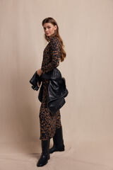 Slowlove Vestido largo estampado Preto