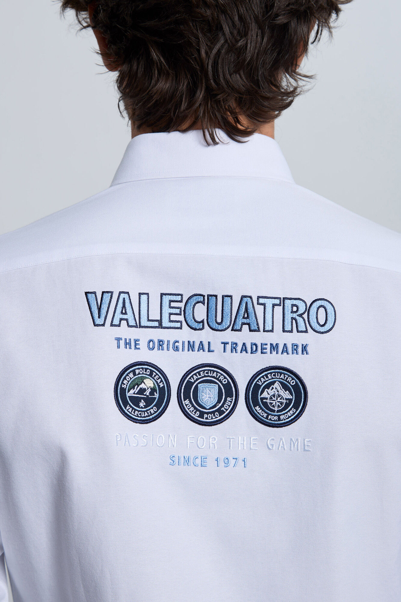 Valecuatro Camisa branca bordada Branco