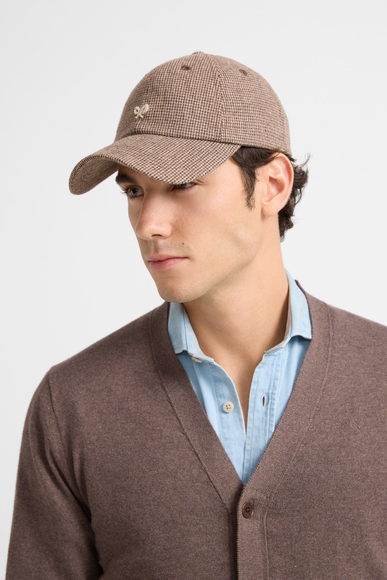 Silbon C&aacute;rdigan cl&aacute;sico liso Marr&oacute;n oscuro