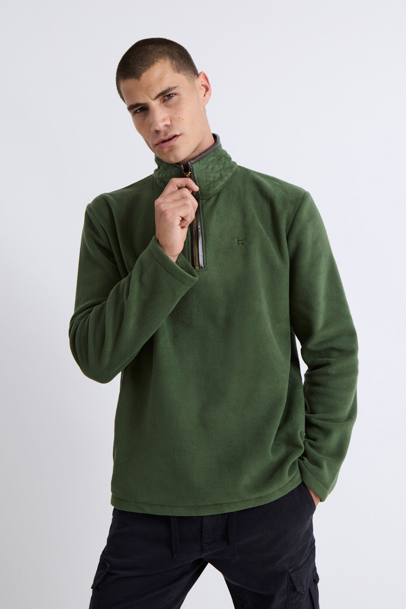 Williot Camisola Fecho-&Eacute;clair com polar meia Verde