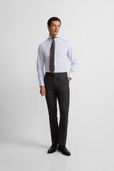 Silbon Cal&ccedil;a cl&aacute;ssicas de terno em espinha de espiga Cinzento