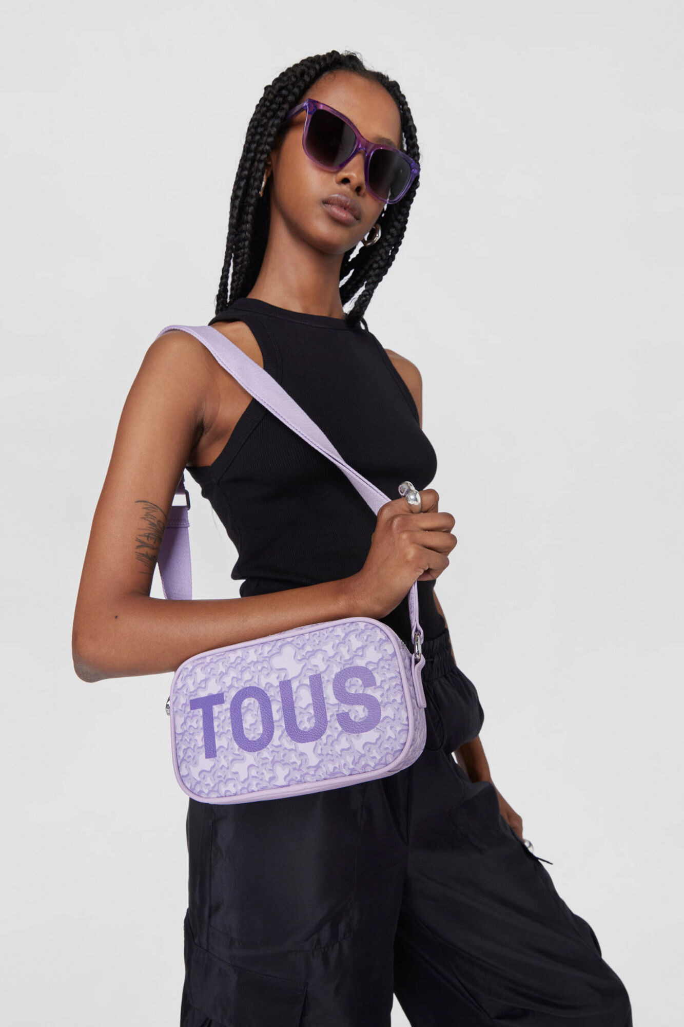 Tous Mauve Kaos Mini Evolution crossbody reporter bag Lilac