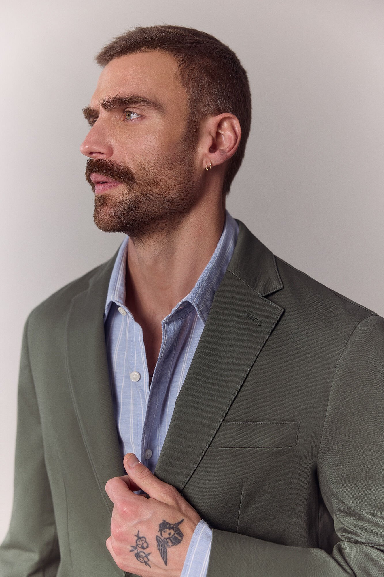 OOTO Blazer coordenado em algod&atilde;o Verde