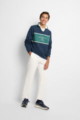 Silbon Sweatshirt com gola polo Silbon Sports Azul