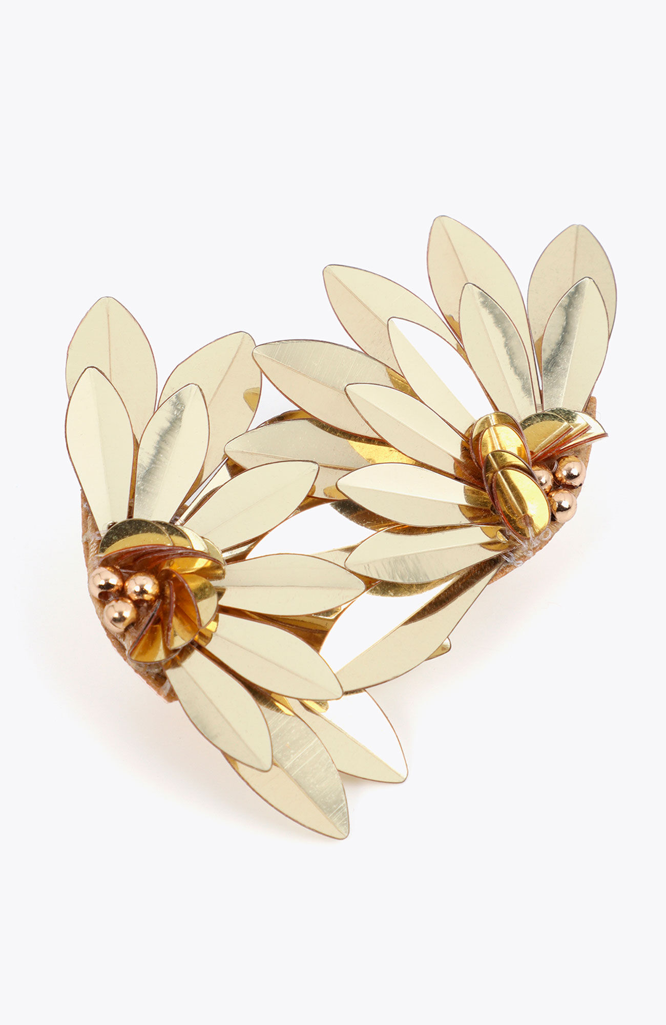 Lola Casademunt Brinco leque Dourado