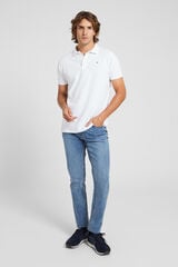 Cortefiel Silbon trend white polo shirt White