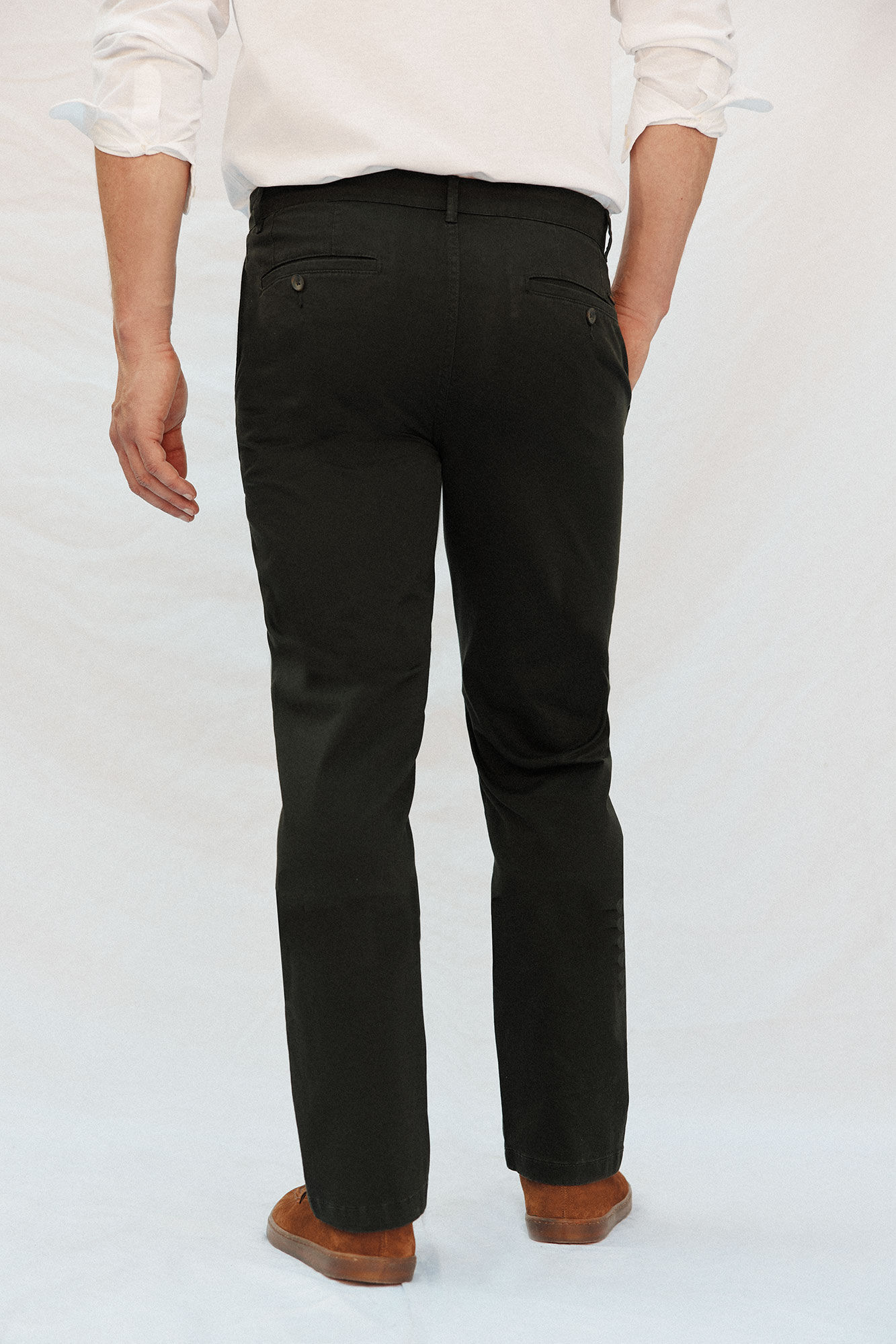 Cortefiel Regular fit lightweight chinos Kaki