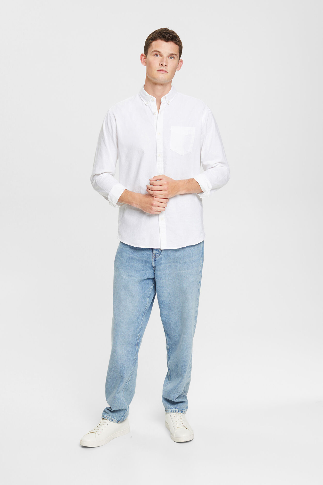 Esprit Classic 100% cotton Oxford shirt White