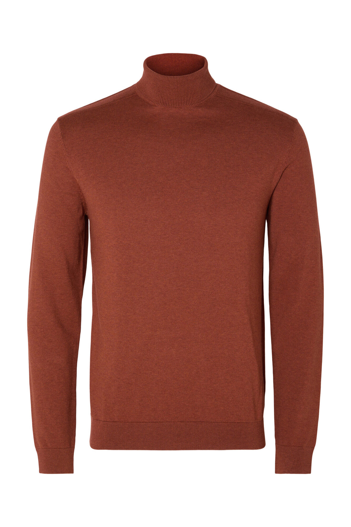 Selected Jersey cuello vuelto 100% algod&oacute;n Rojo