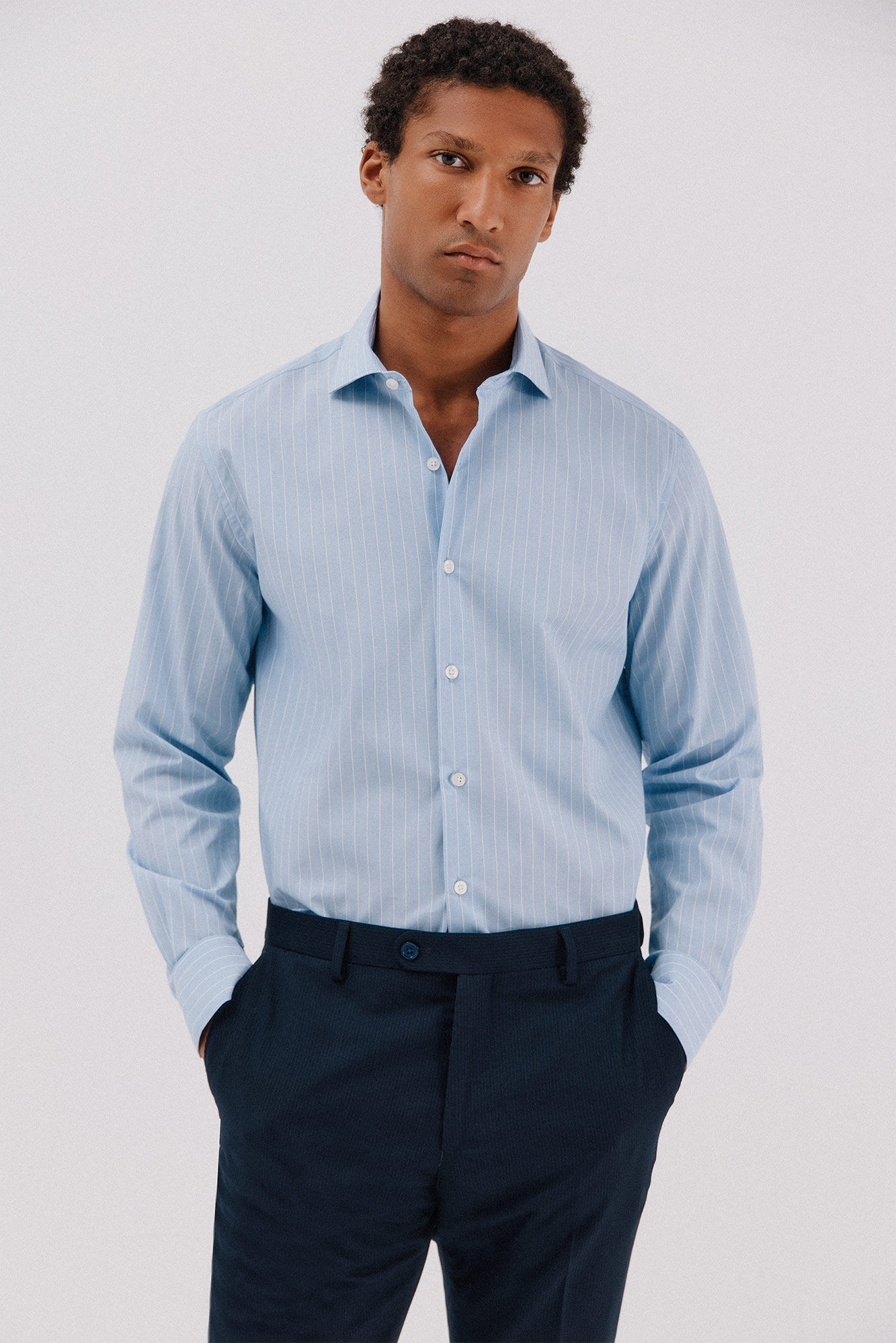 Cortefiel Easy-iron striped dress shirt