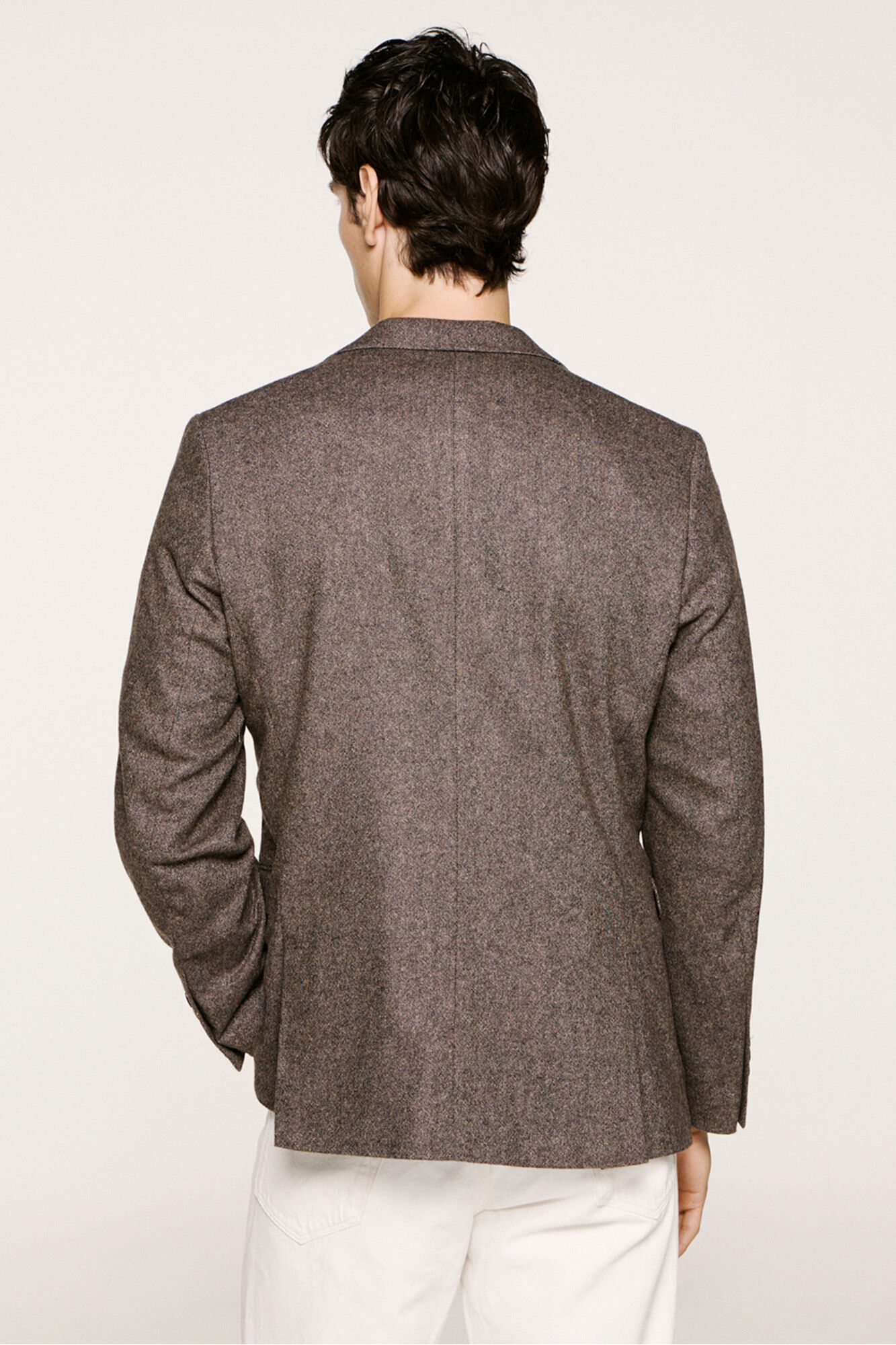 Selected Blazer de l&atilde; slim fit Castanho