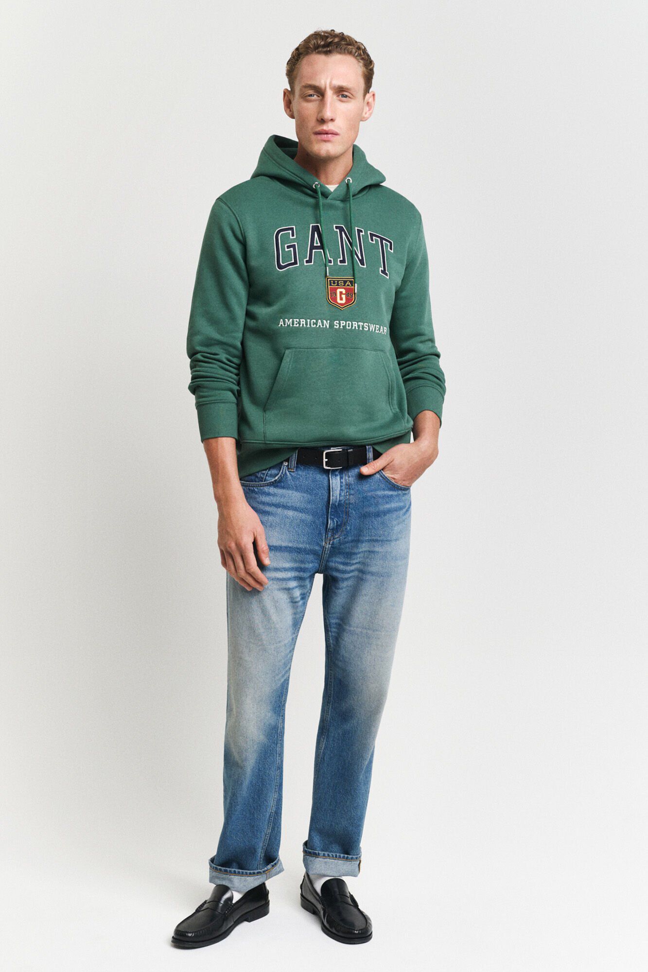 Gant Sweatshirt com logo Verde